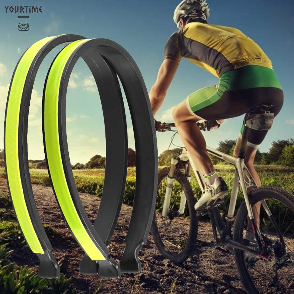 2 Dây Đai Phản Quang Đeo Mắt Cá Chân Có Thể Điều Chỉnh Cho Đạp Xe Ban Đêm