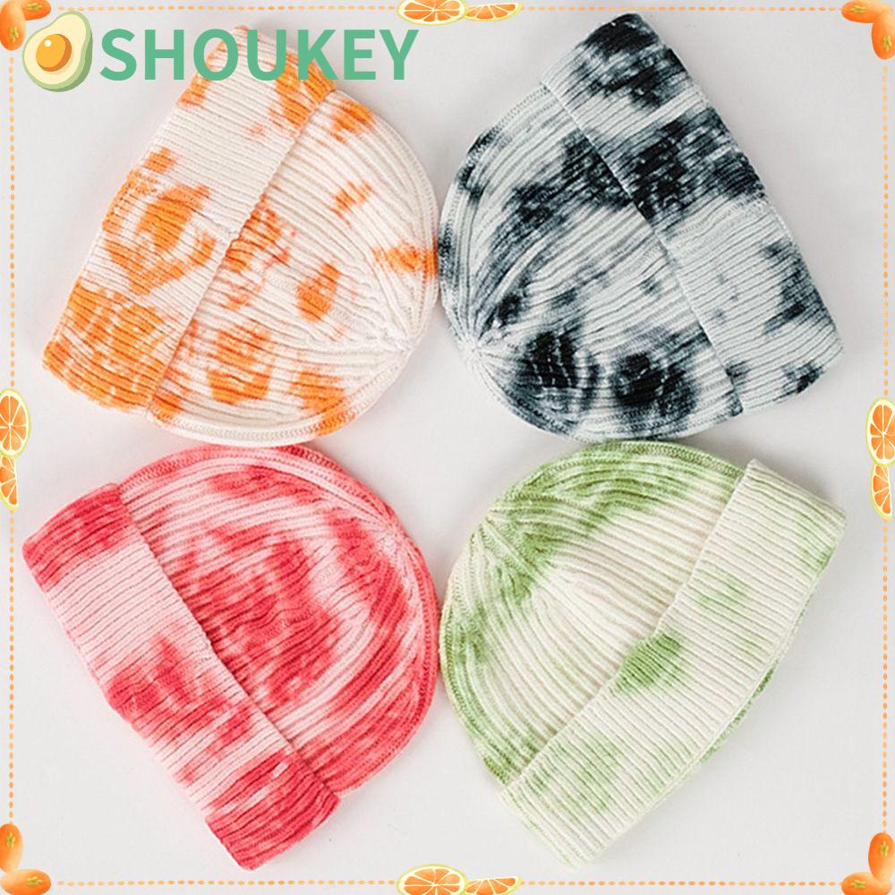 Mũ Beanie Dệt Kim Màu Trơn Dễ Thương Cho Nữ