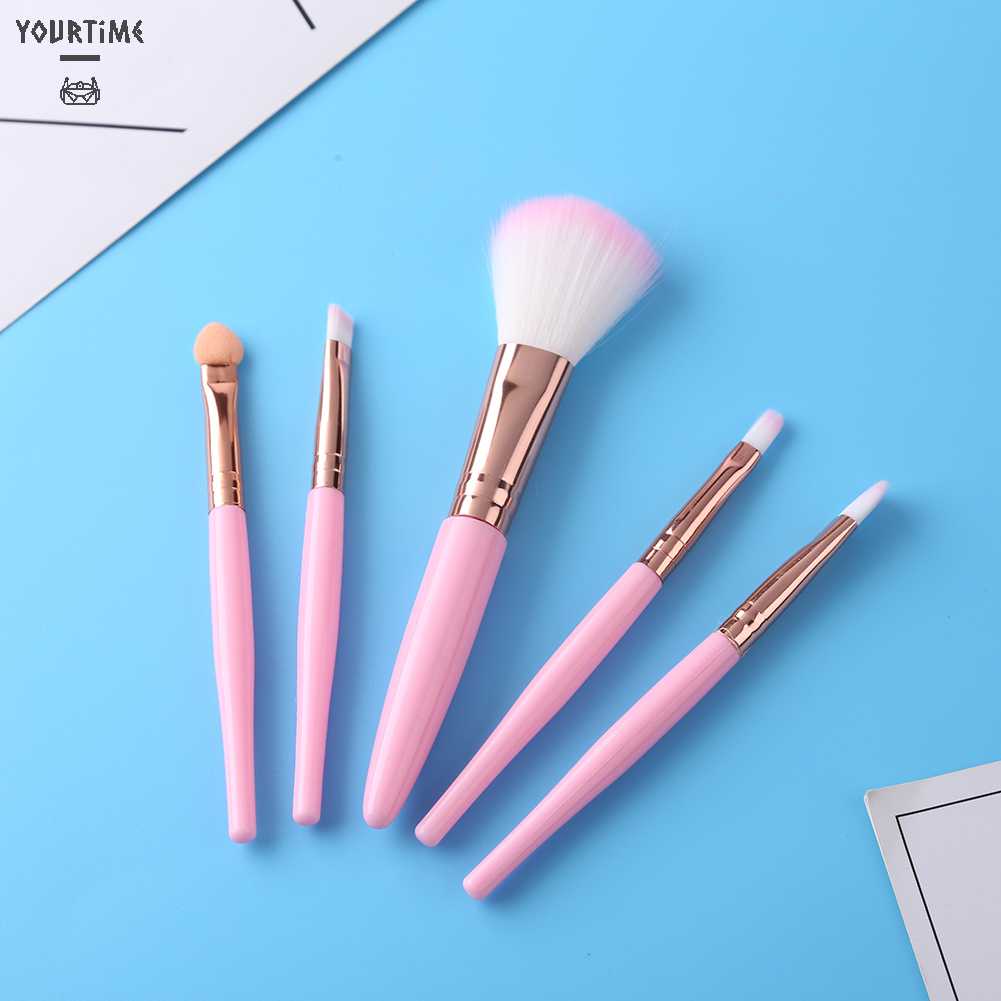 Set 5 Cọ Trang Điểm Sợi Nylon Mềm Mại Tiện Dụng