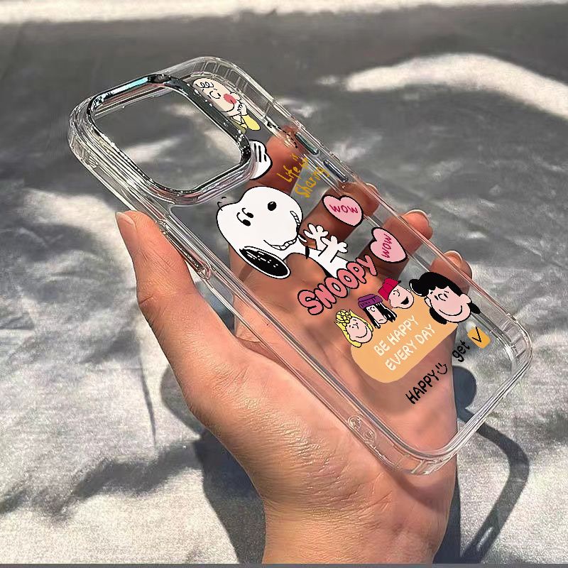 ✅Ốp Điện Thoại Mềm Chống Sốc In Hình Snoopy Cho Iphone 12 / 13 1114 Pro 7 8 Max Plus R3WJ