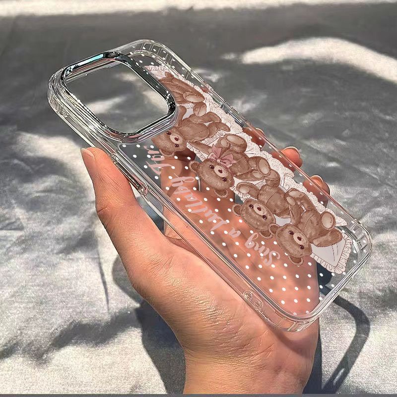 ✅Ốp Điện Thoại Mềm Hình Năm Chú Gấu Nhỏ Đơn Giản Chống Sốc Cho Apple Iphone 11I 12Plusmax13 IOSU 87 14pro