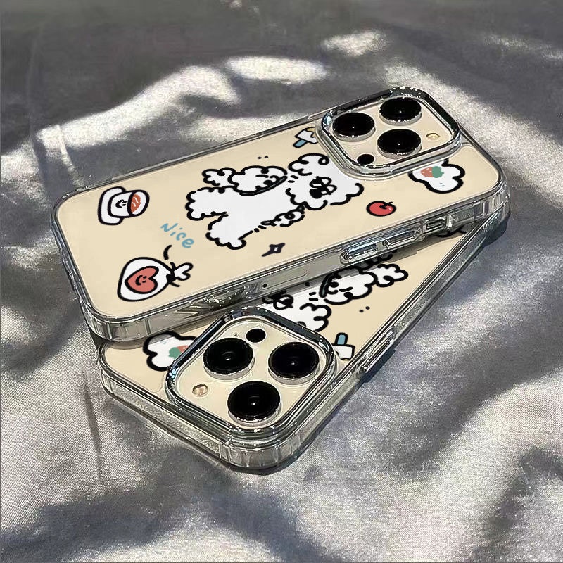 ✅Ốp Điện Thoại Dẻo Họa Tiết Chú Chó Trắng Dễ Thương Chống Sốc Cho Iphone14ProPlus 7iPhone12813 max / ZG7H 11