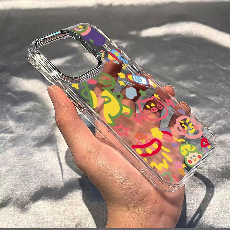✅Ốp Điện Thoại Dẻo Họa Tiết Hoạt Hình Phong Cách Graffiti Chống Sốc Cho Iphone12MaxPlus 811 AU8T / 14pro 7 13