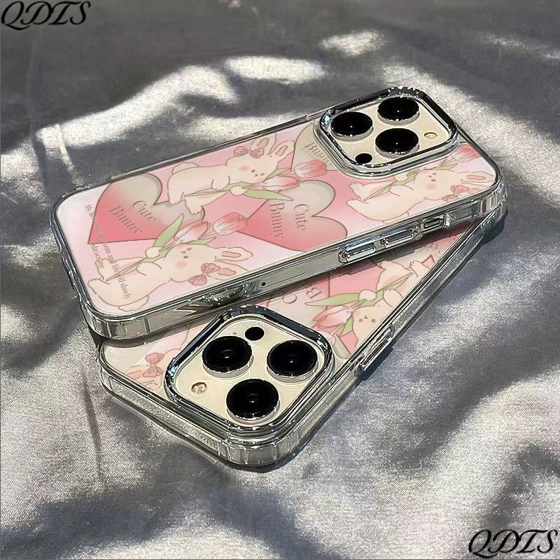 ✅Ốp Điện Thoại Dẻo Họa Tiết Chú Thỏ &amp; Hoa Đơn Giản Chống Sốc Cho iPhone12 CVDK / 1311 14ProPlus xsmax8 7