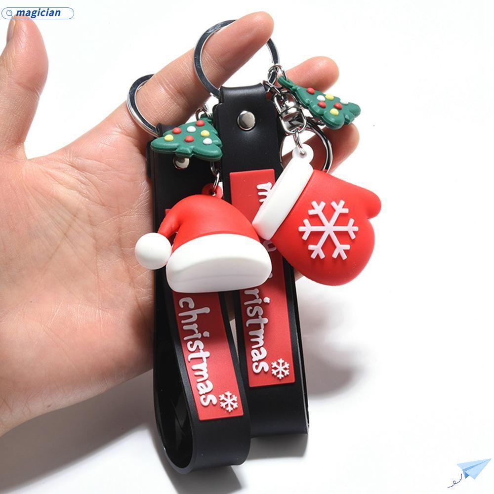 Móc Chìa Khóa Bằng Silicone Phong Cách Giáng Sinh