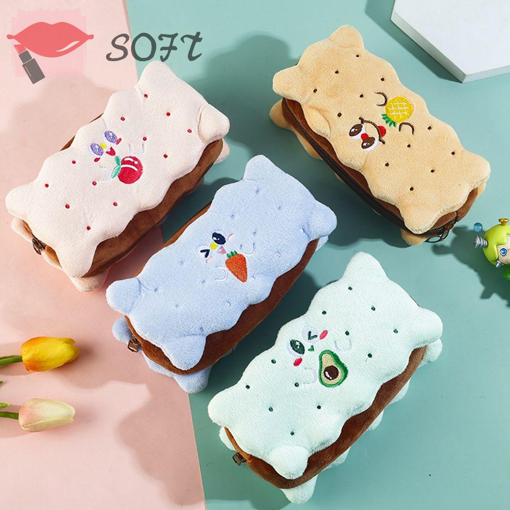 SOFTNESS Túi Đựng Bút Hình Hamburger Ngộ Nghĩnh Ốp