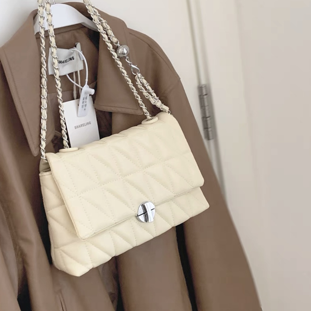 Túi Xách Đeo Vai Phối Dây Xích Thiết Kế Mới Cao Cấp Thời Trang Dành Cho Nữ