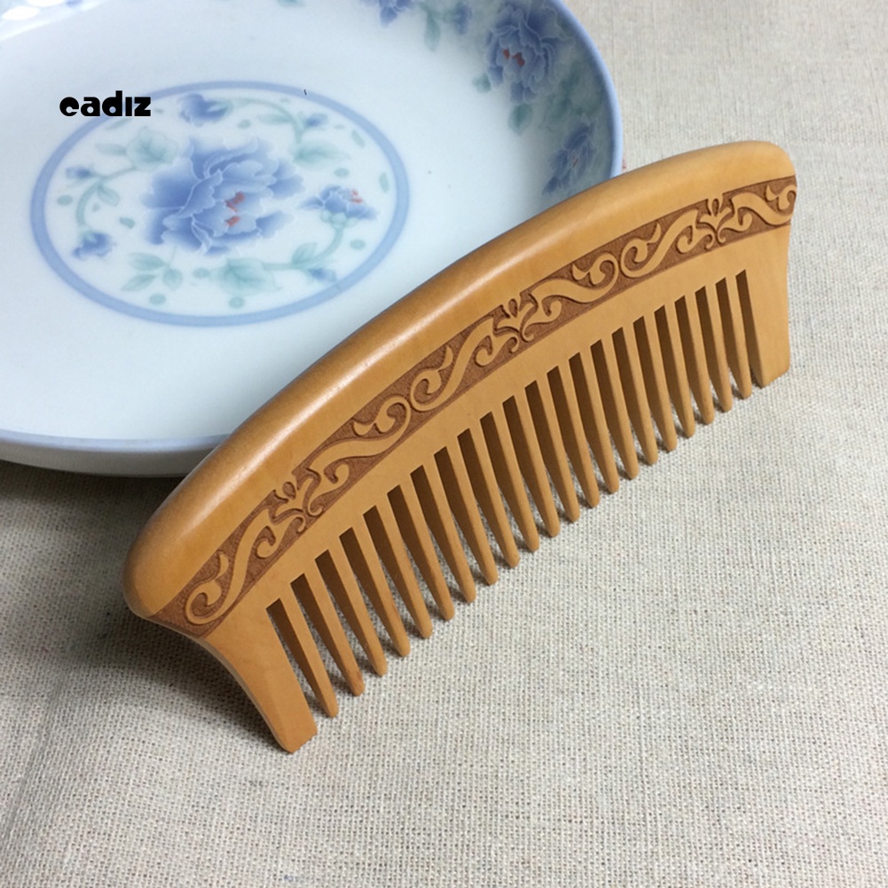 Lược Chải Tóc Hai Mặt Bằng Gỗ Đào Tự Nhiên Chống Tĩnh Điện