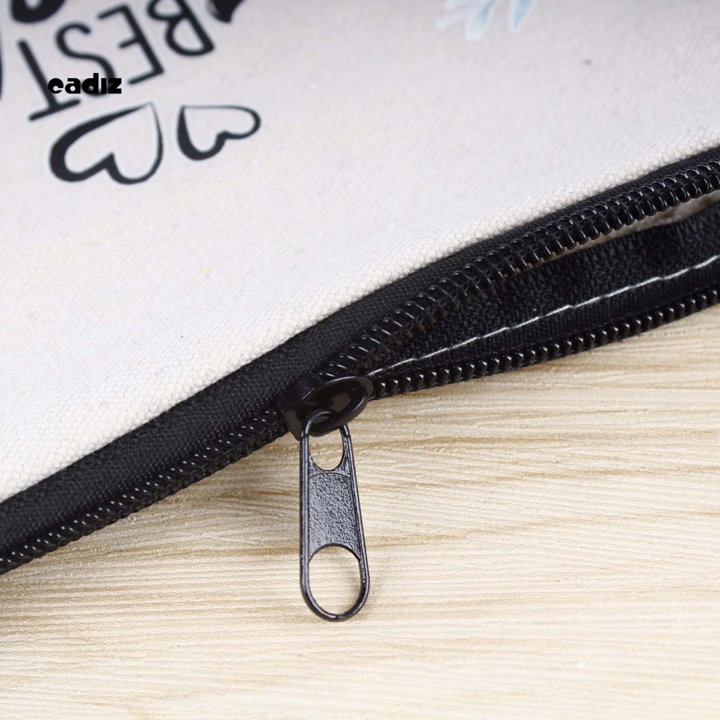 Túi Đựng Bút Bằng Vải Canvas Chống Nước Sức Chứa Lớn Cho Nữ