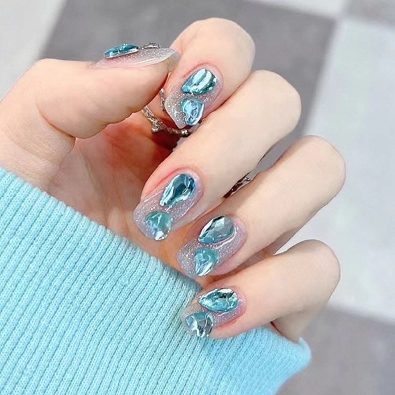 Set 100 Hạt Đá Kim Cương Giả Lấp Lánh Màu Vàng Cam Đen Hồng Trang Trí Móng Nghệ Thuật DIY