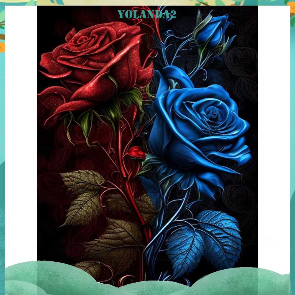 Tranh Đính Đá Kim Cương Toàn Bộ 5D DIY Hình Vẽ Hoa Hồng