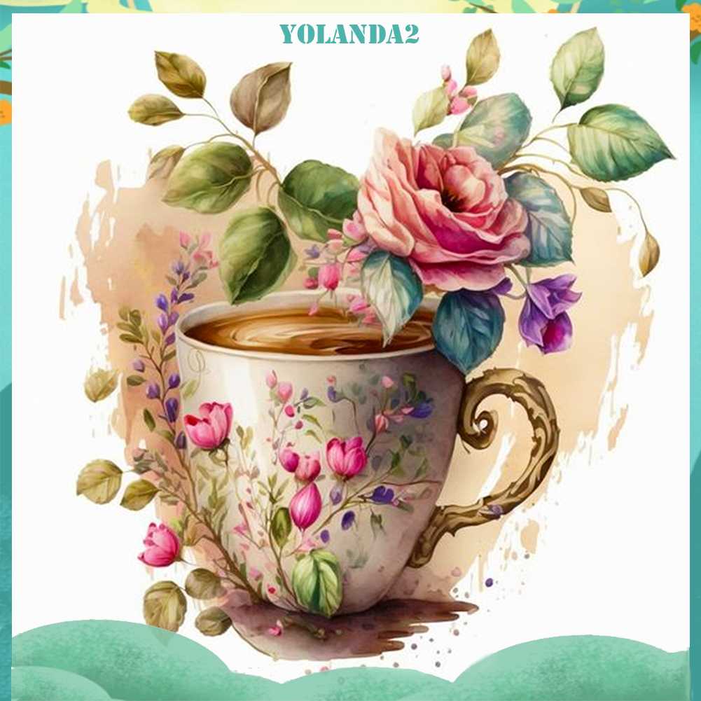 Tranh Đính Đá Kim Cương Toàn Bộ 5D DIY Hình Vẽ Hoa Trang Trí Nhà Cửa