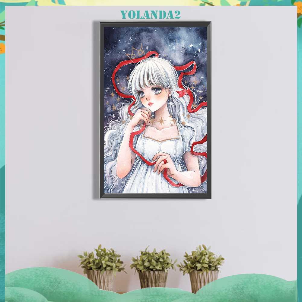 Tranh Đính Đá Kim Cương Toàn Bộ 5D DIY Hình Vẽ Cô Gái Trang Trí Nhà Cửa