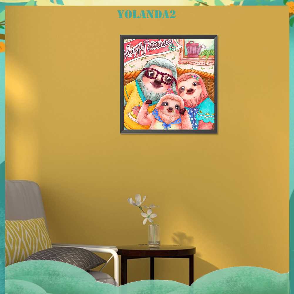 Tranh Đính Đá Kim Cương Toàn Bộ 5D DIY Hình Vẽ Con Lười