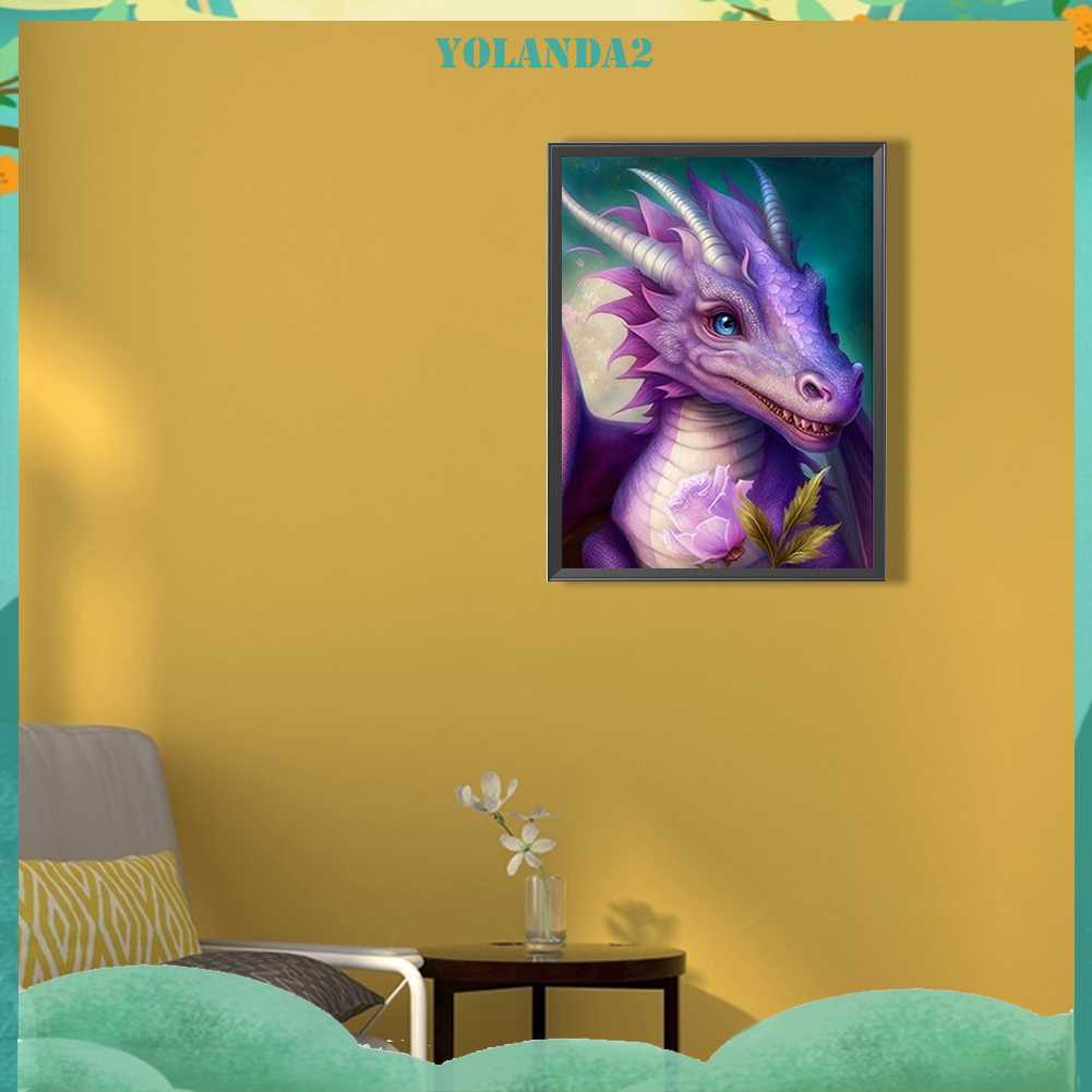 Tranh Đính Đá Kim Cương Toàn Bộ 5D DIY Hình Vẽ Khủng Long