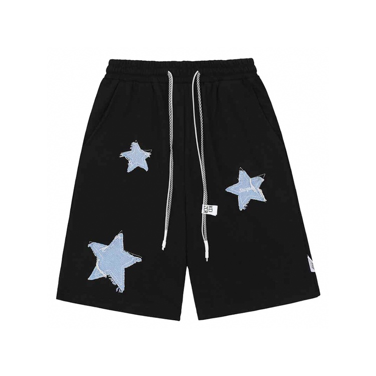 Quần Short Thể Thao Dáng Rộng Họa Tiết Ngôi Sao Phong Cách Hip Hop Đường Phố Mỹ Thời Trang Mùa Hè Cho Nam