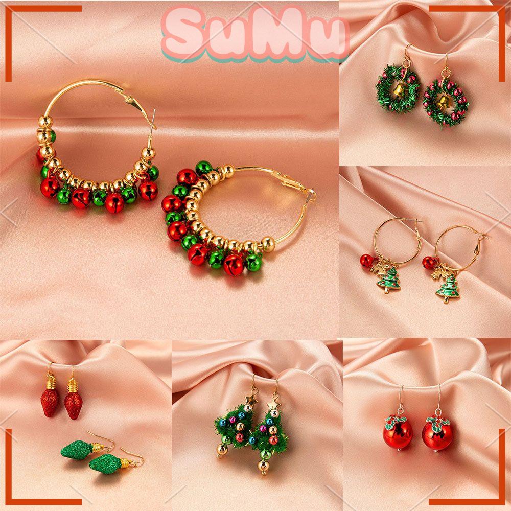 Bông Tai Hình Chuông Giáng Sinh / Người Tuyết Cỡ Nhỏ Sáng Tạo