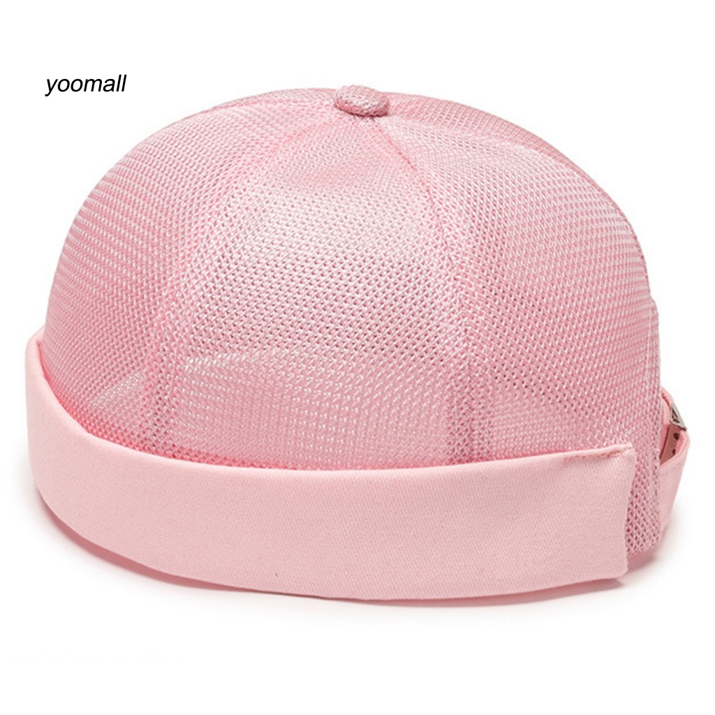 Yo / Mũ Lưỡi Trai Phối Lưới Rỗng Thoáng Khí Màu Trơn Trang Trí Lỗ Đuôi Ngựa Hip Hop Unisex