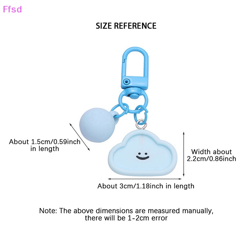 {Ffsd} Móc Chìa Khóa Mặt Tròn Đám Mây Trái Tim Hoạt Hình Phụ Kiện Trang Sức Thời Trang Nữ * Hàng Bán Chạy