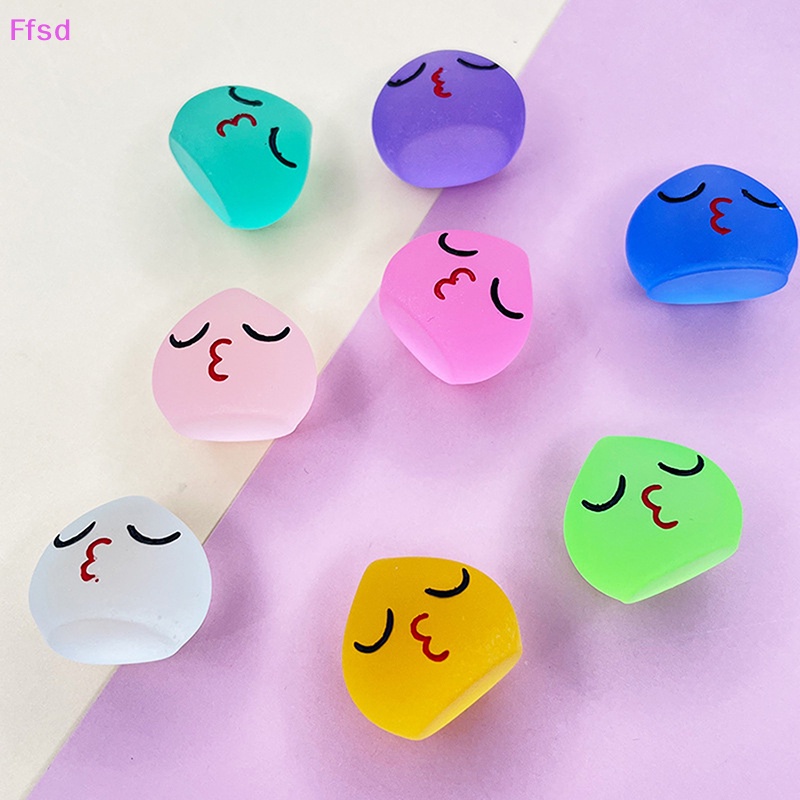 {Ffsd} Bộ 5 Tượng Resin Nhỏ Hình Giọt Nước Màu Dạ Quang Trang Trí Bảng Điều Khiển Xe Hơi / Nhà Cửa / Sân Vườn Dễ Thương