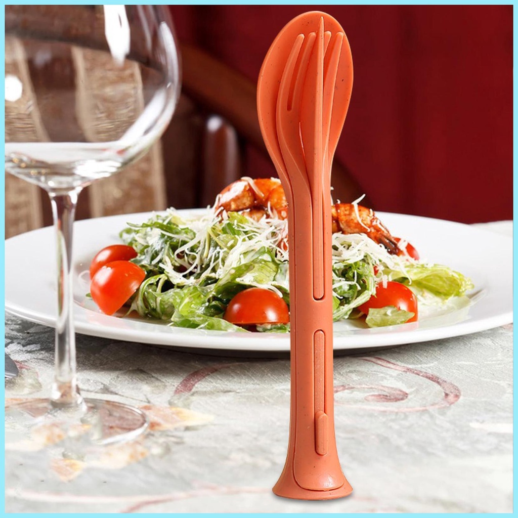 Bộ Dụng Cụ Ăn Uống 3 Trong 1 Có Thể Gấp Gọn Tiện Dụng Cho Cắm Trại