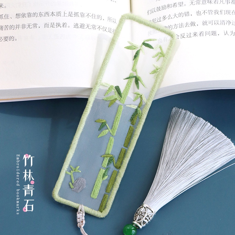 Bookmark Thêu Thủ Công Phong Cách Trung Hoa Cổ Điển Tinh Tế