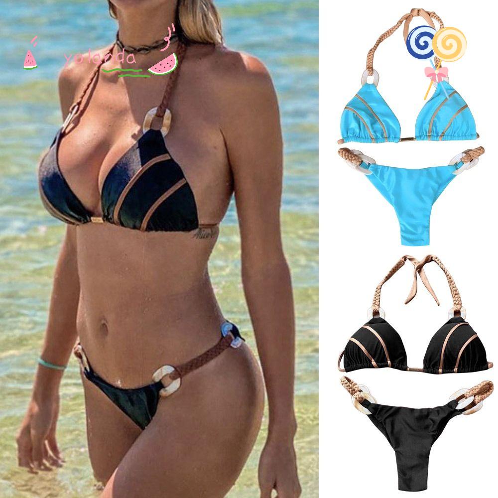 Bộ Bikini 2 Mảnh Kiểu Dáng Quyến Rũ Hợp Thời Trang Có Thể Điều Chỉnh