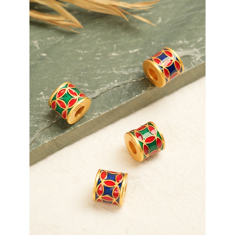 Phụ Kiện Hạt Xỏ Vòng Tay Tự Làm Xâu Chuỗi Hạt Màu Vàng Kim Phiên Bản Retention Cao Cấp