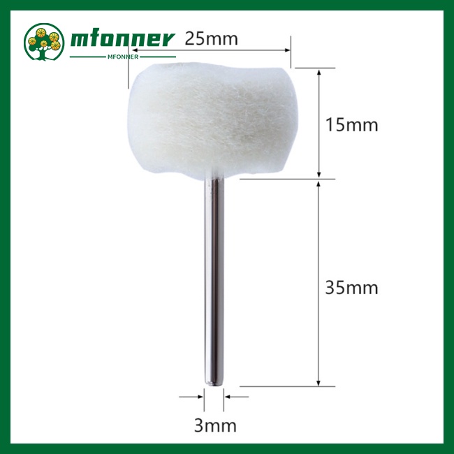 Set 20 Bông Len Đánh Bóng Mềm Mại Màu Hổ Phách Cho Máy Đánh Bóng Kim Loại / Gương Trang Sức Điện Tử