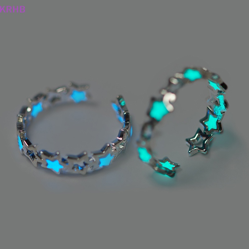 Nhẫn Hợp Kim Dạ Quang Hình Ngôi Sao Năm Cánh Phong Cách Âu Mỹ Cho Nữ Mới