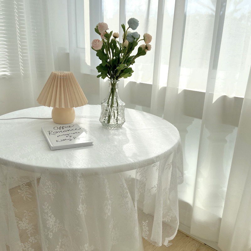 Khăn Trải Bàn Cà Phê Phối Ren Phong Cách Retro Lãng Mạn Dùng Trang Trí Tiệc Cưới