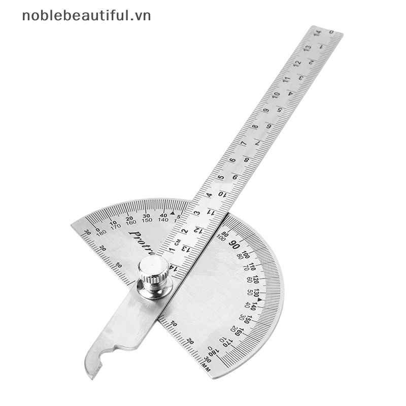 Thước Đo Góc Đa Năng 15cm 180 Độ Bằng Thép Không Gỉ Tùy Chỉnh
