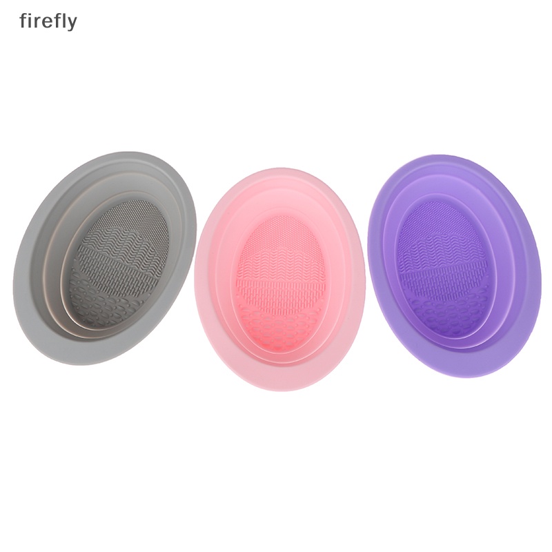 Dụng Cụ Vệ Sinh Cọ Trang Điểm Bằng Silicone Gấp Gọn Tiện Lợi