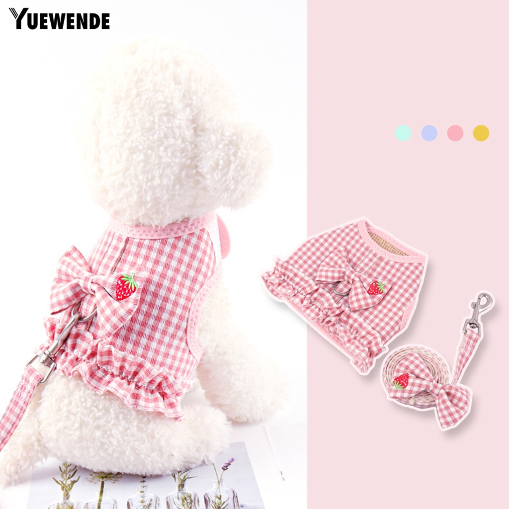 Dây Dắt Thú Cưng Đi Dạo Họa Tiết Nơ Xinh Xắn