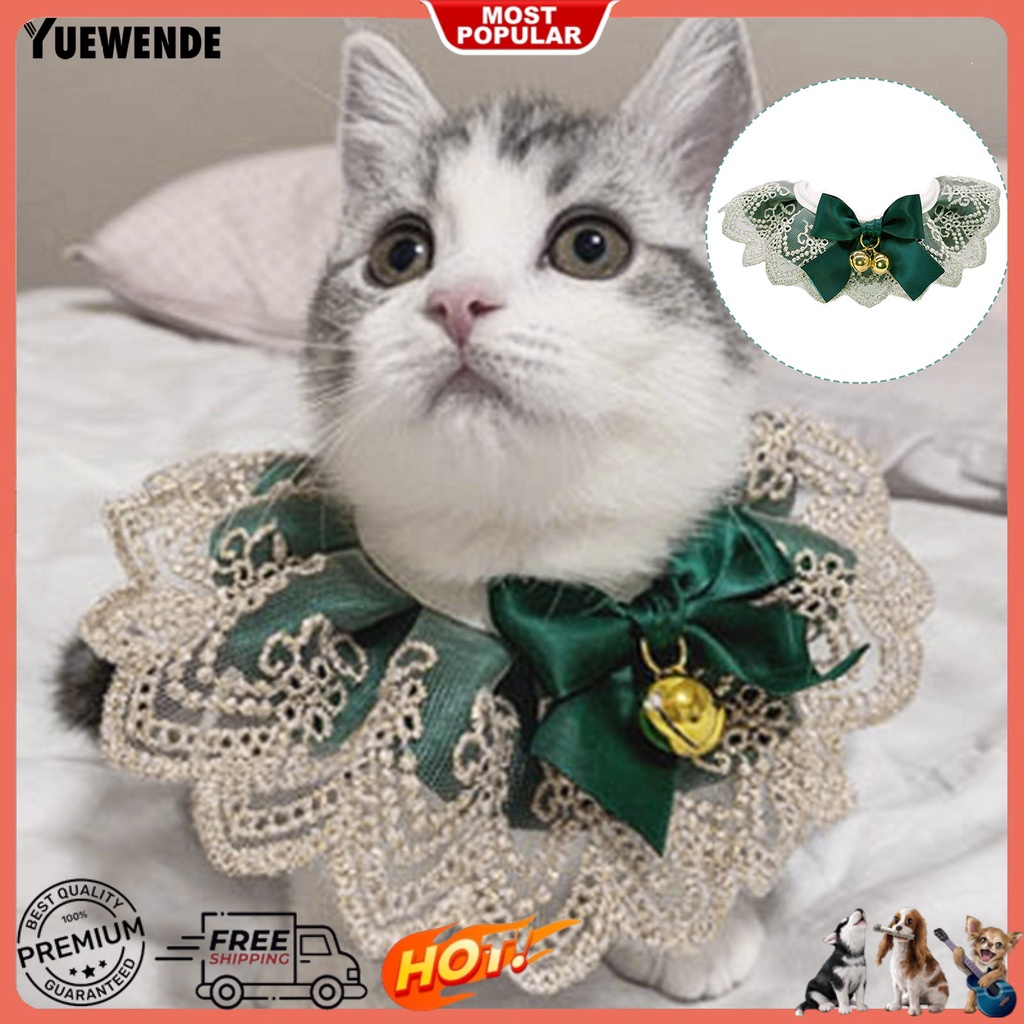 Yq.e Yếm Thắt Nơ Bằng Ren Thân Thiện Với Da Cho Thú Cưng Chụp Ảnh