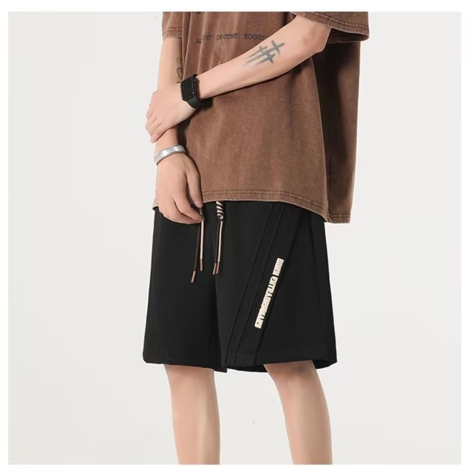 Quần Short Thể Thao Mùa Hè 5 Tấc Dáng Rộng Phong Cách Đường Phố Nhật Bản Cho Nam