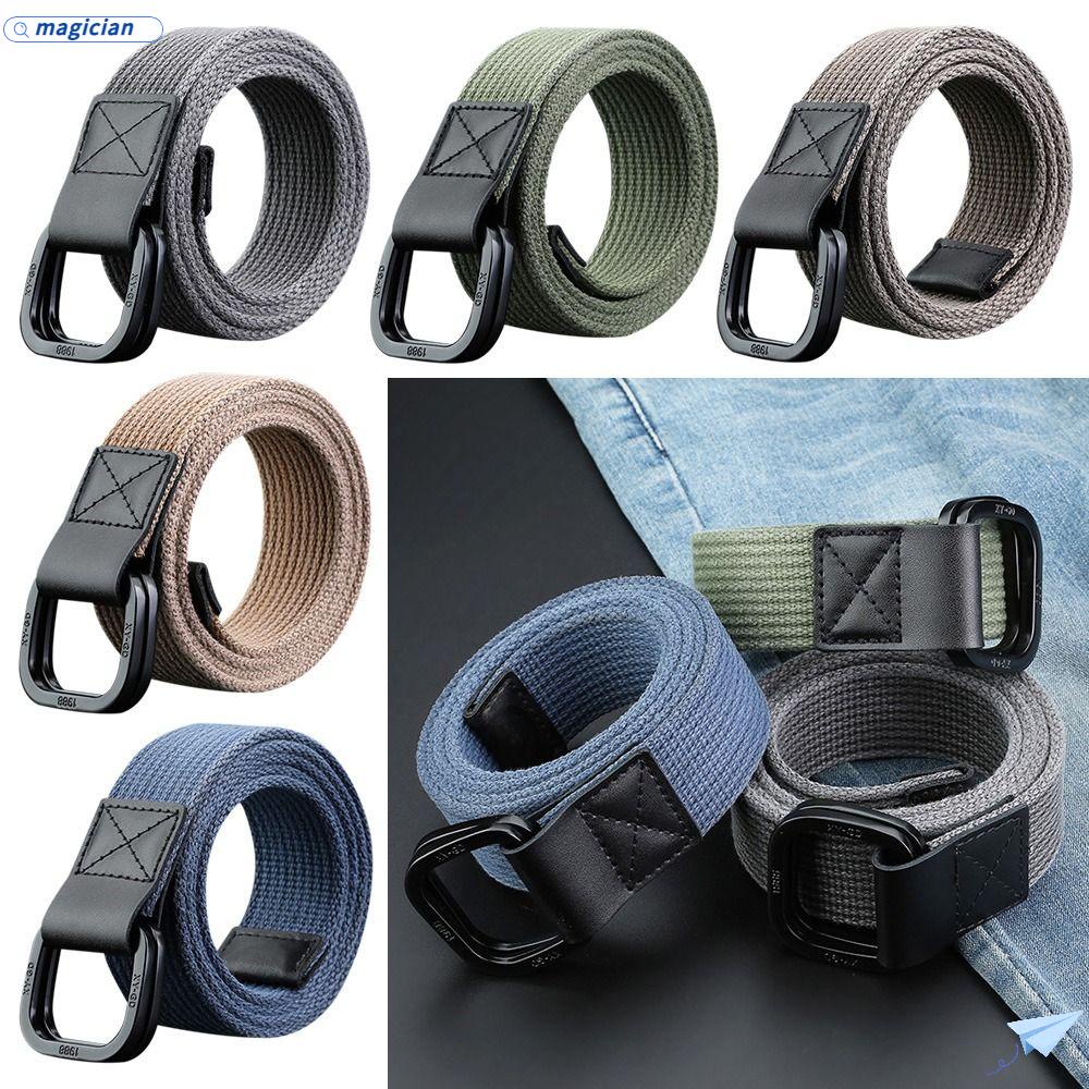 Thắt Lưng Bện Sợi Nylon Có Khóa Màu Đen Đơn Giản