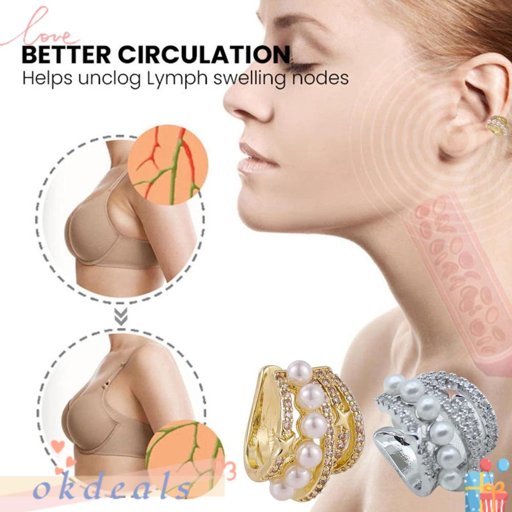 Khuyên Tai Kẹp Từ Tính Bằng Hợp Kim Màu Trắng Châm Cứu Giảm Cân|Khuyên Tai Đinh Tán Thoát Nước Gây Hại Cho Nữ