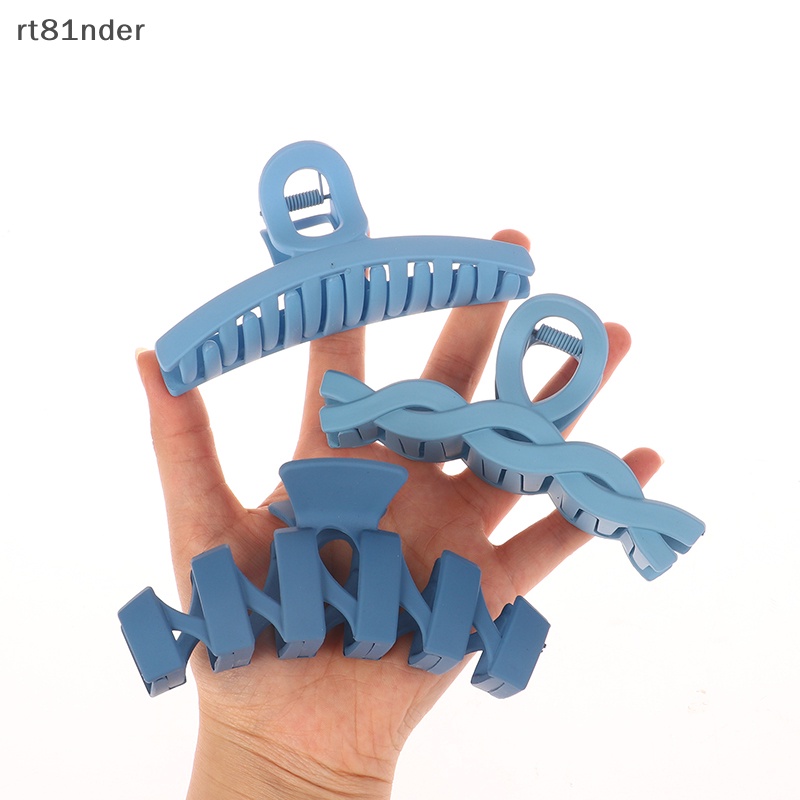 Set 8 Kẹp Tóc Càng Cua Màu Trơn Thời Trang Cho Nữ