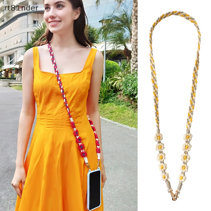 Dây Đeo Chéo Dài Hình Hoa Cúc Nhỏ Chống Thất Lạc Dạng Kẹp Thông Dụng Cho Điện Thoại rt