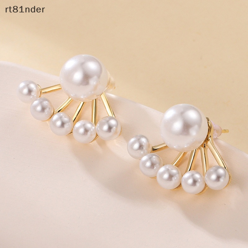 Rt Bông Tai Dáng Dài Đính Ngọc Trai Pha Lê Hình Hoa Thời Trang Cho Nữ