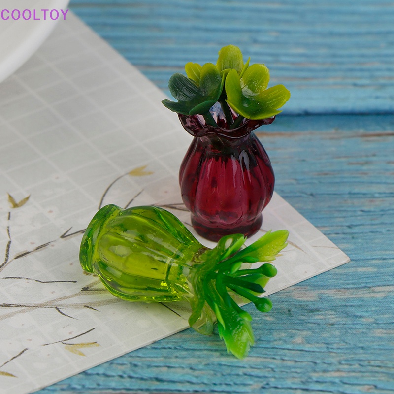 Set 5 Bình Hoa Mini Tỉ Lệ 1: 12 Dùng Để Trang Trí Nhà Búp Bê