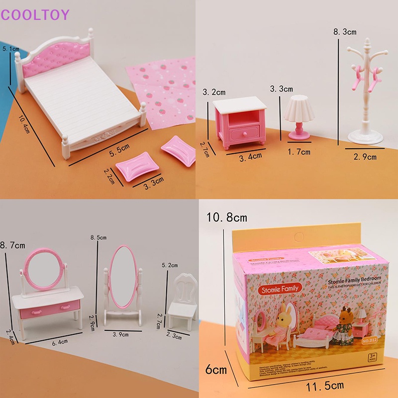 Cooltoy Bộ Đồ Chơi Phòng Ngủ Cho Búp Bê Tỉ Lệ 1: 12