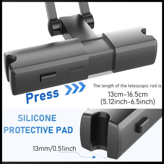 Giá Đỡ Điện Thoại / Máy Tính Bảng Gắn Khung Sau Xe Hơi Xoay Được Tiện Dụng