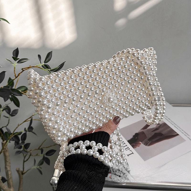 Túi Đeo Vai Mùa Hè 2023 Kết Cấu Hạt Ngọc Trai Phong Cách Phương Tây Kiểu Mới Cho Nữ