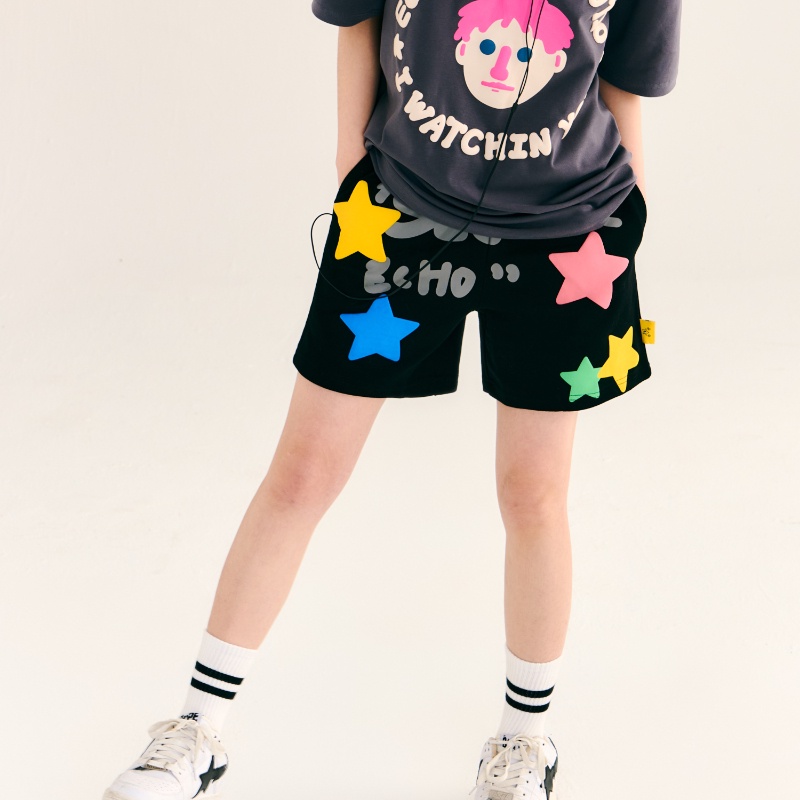 Xiaoguwan Quần Short Dáng Rộng Phong Cách Đường Phố Âu Mỹ Cho Cặp Đôi