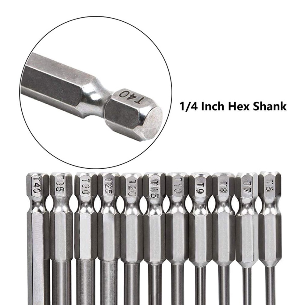RIRIHI Set 12 Đầu Tua Vít Lục Giác 1 / 4 inch Và Đầu Vít Nam Châm Bằng Thép S2 50mm / 75mm / 100mm