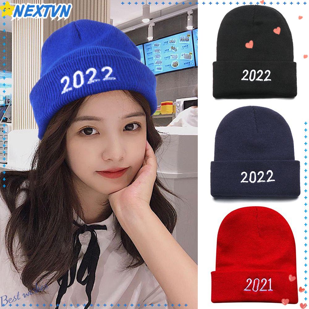 Mũ Beanie Dệt Kim Màu Trơn Dễ Thương Cho Nữ