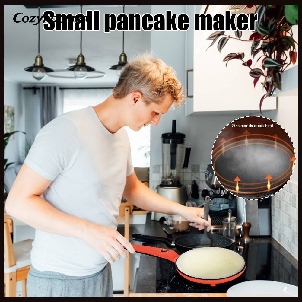 Máy Làm Bánh Crepe Bằng Điện Có Tay Cầm Thoải Mái Tiện Dụng Cho Nhà Bếp