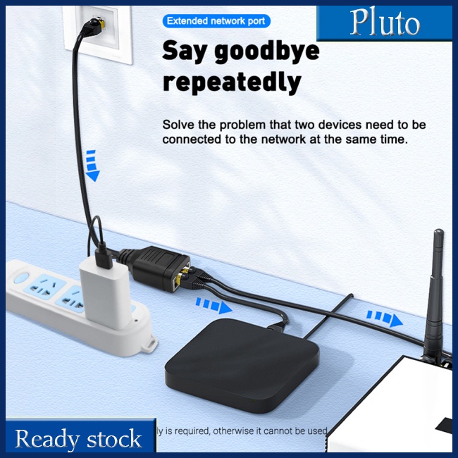 Mới Bộ Chia Mạng Lan RJ45 1 Female Sang 2 Female